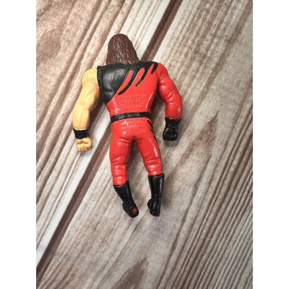 Vintage 1998 Kane WWF Bend-Ems Figure Just Toys Titan Sports Red Black